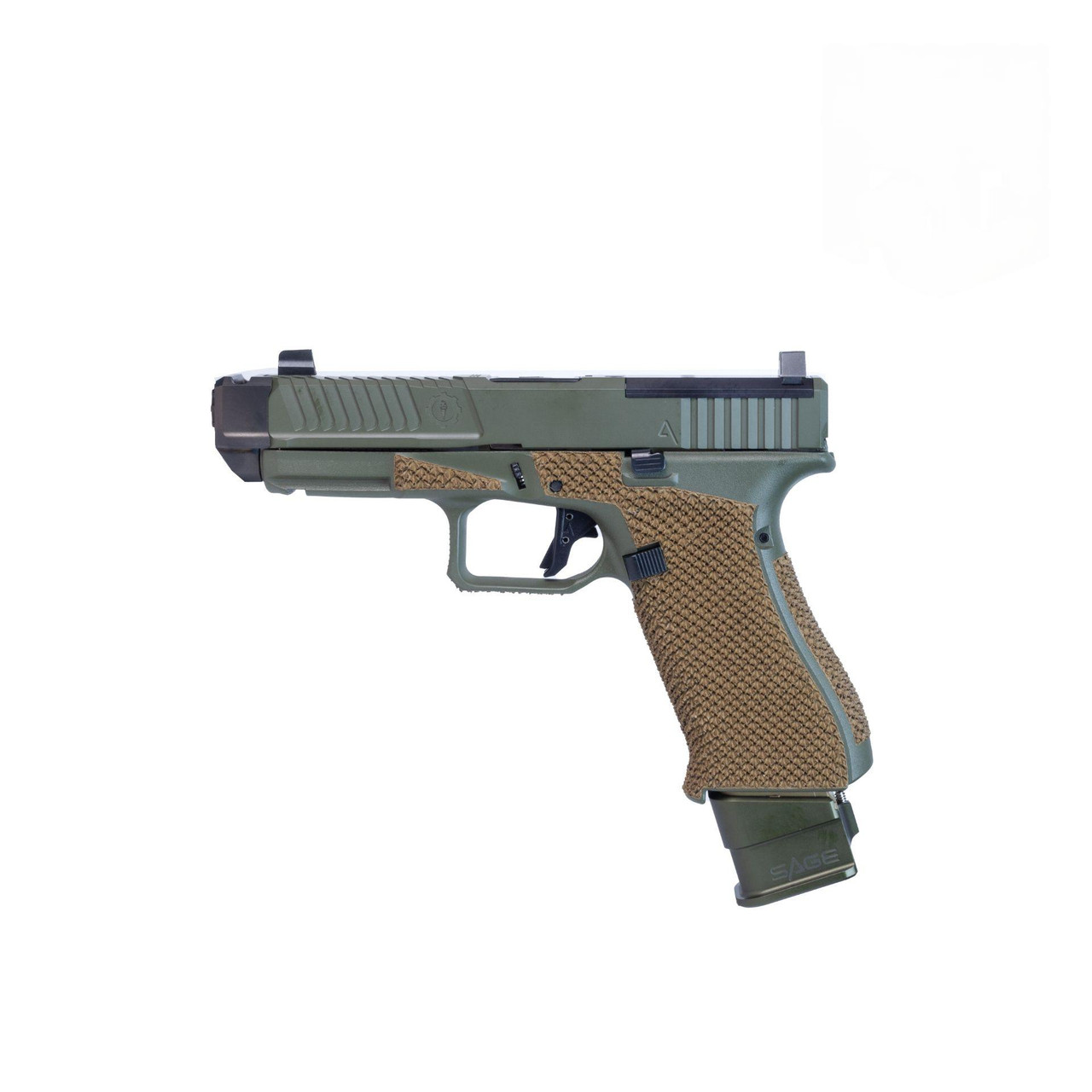 Agency Arms G19X Sage Dynamics V2, Ported, Custom Stippling, 9MM