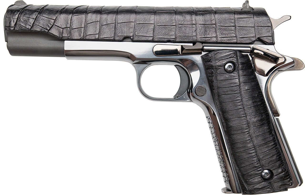 CNC Firearms Colt 1911, 45 ACP, Alligator Leather Finish
