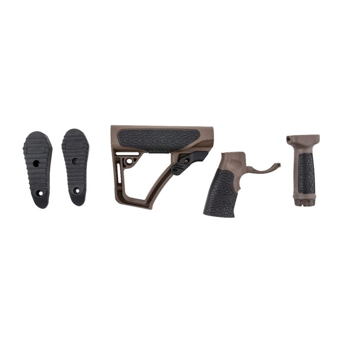 Daniel Defense AR-15 Furniture Set, Collapsible, Mil-Spec, Brown