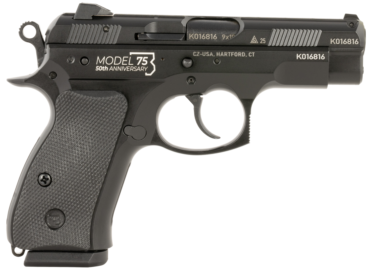 CZ 75 D 50th Anniversary, 9MM Luger, 10+1 Rds, Compact Frame