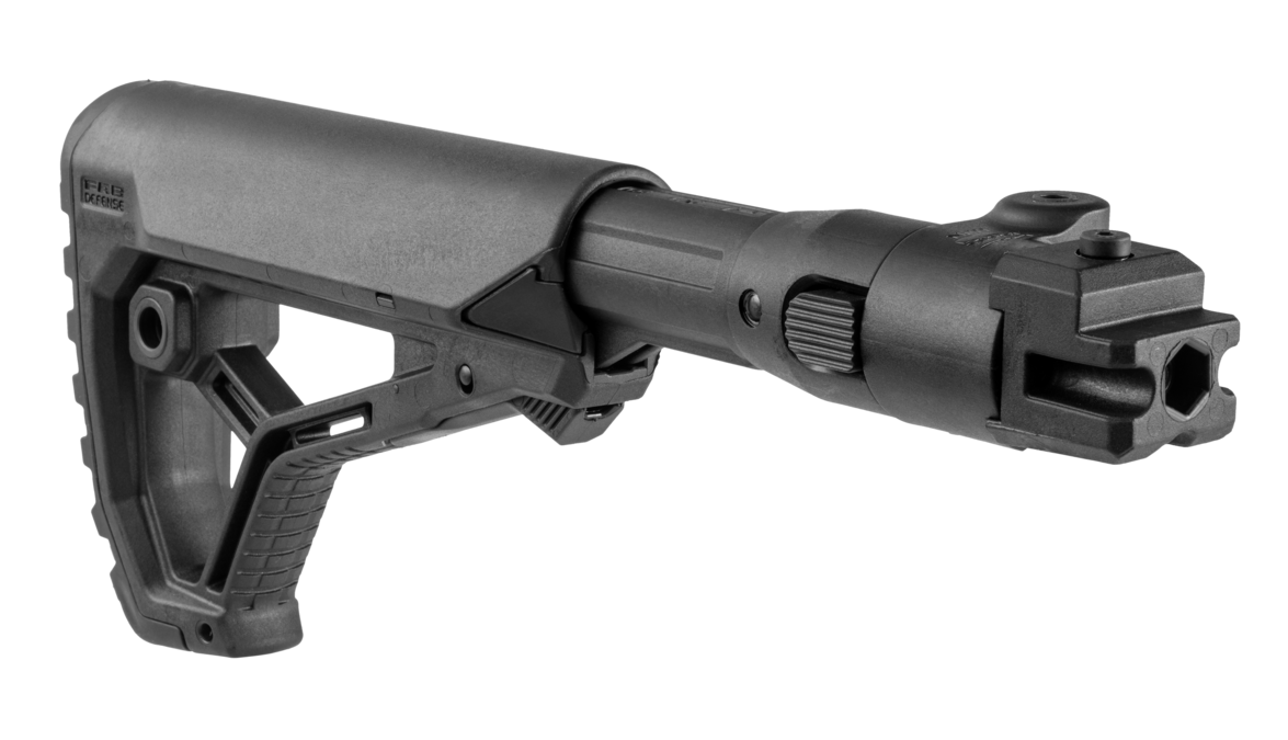 FAB Defense FX-M4AKP, M4 Folding Buttstock for AK, Black