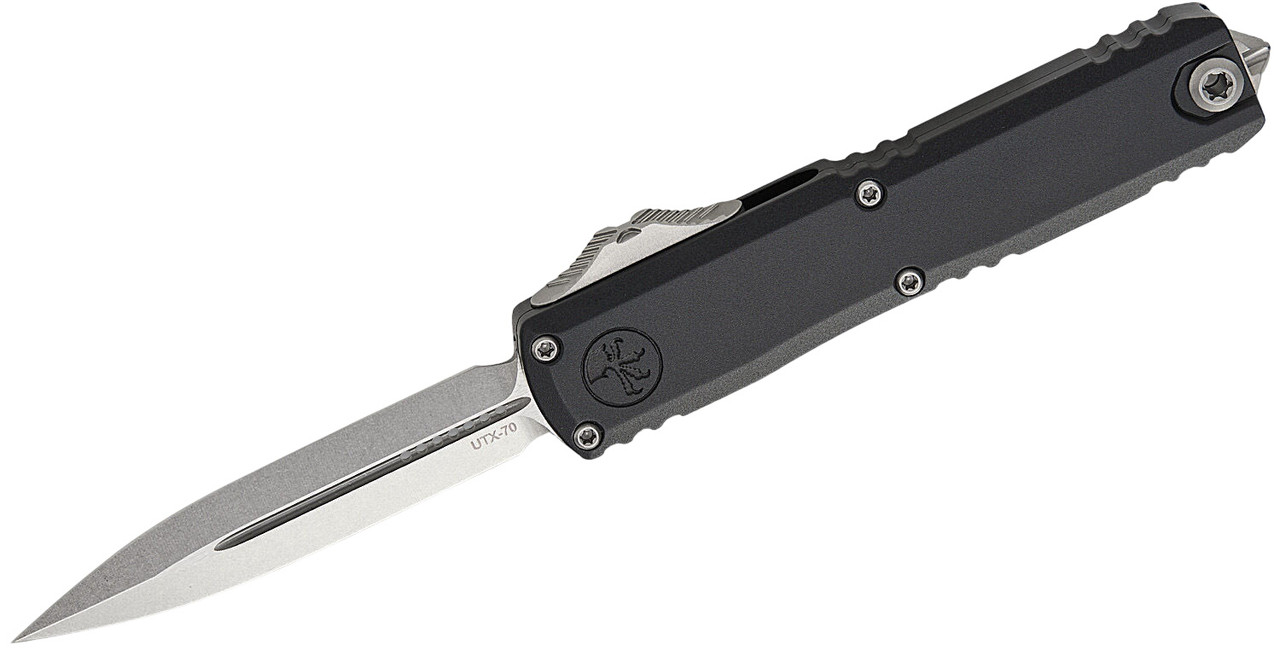 Microtech UTX-70 Gen IV, Double Edge Stonewash Standard Blade