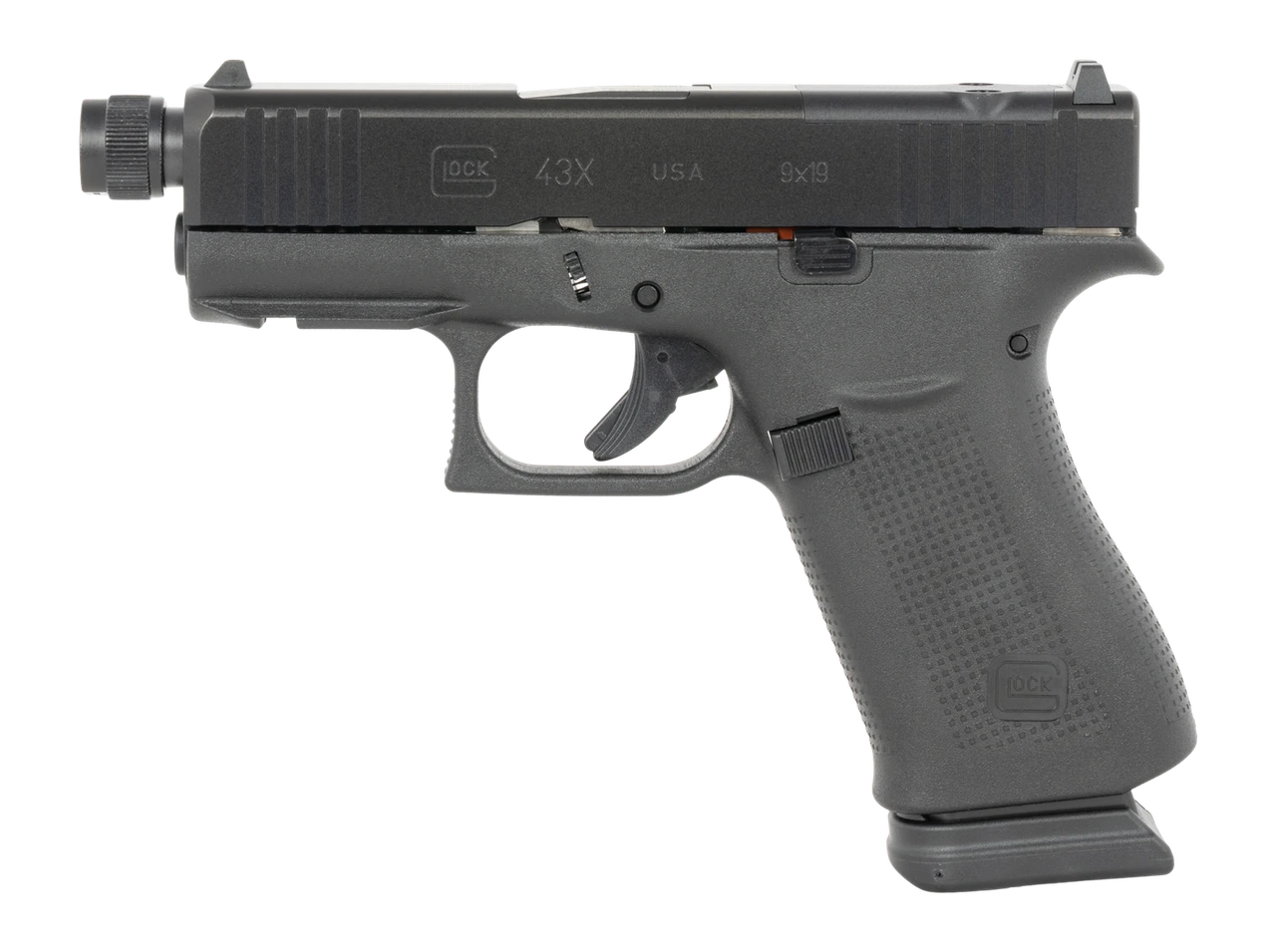 Glock 43X MOS, 15 RDs, Threaded Barrel