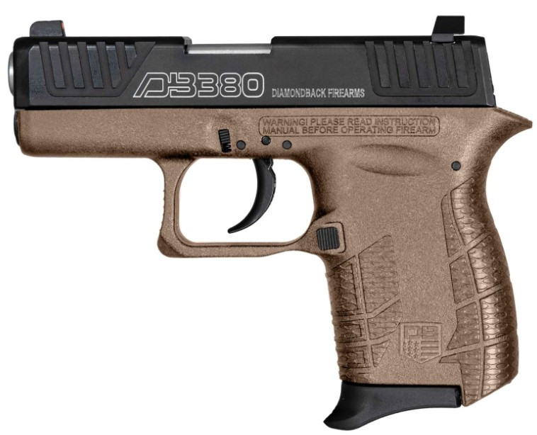 Diamondback DB380 Gen 4, .380 ACP, 2.00" Barrel, 6 Rds, Flat Dark Earth - 810035753365