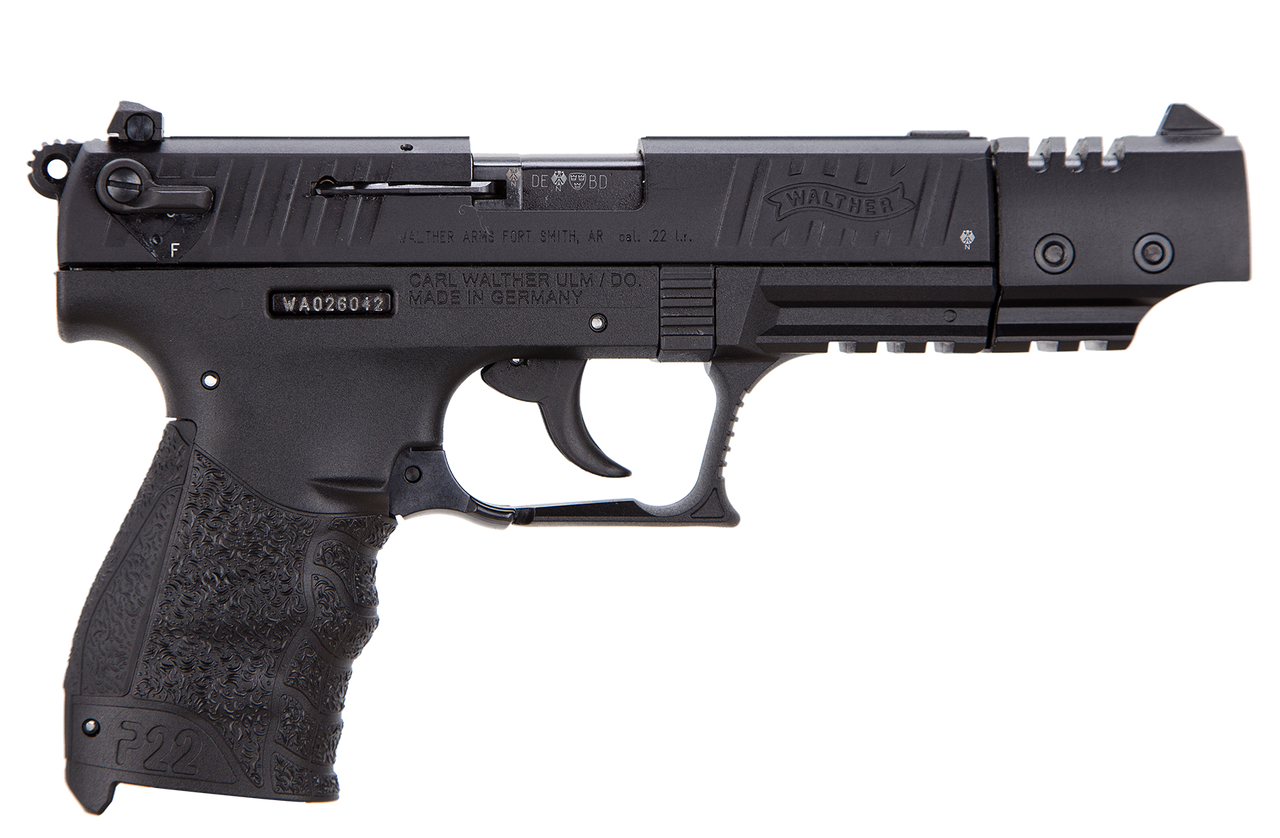 Walther P22 Target, 22 LR, 5.00" Barrel, 10+1 Rds, Black Finish - 723364200359