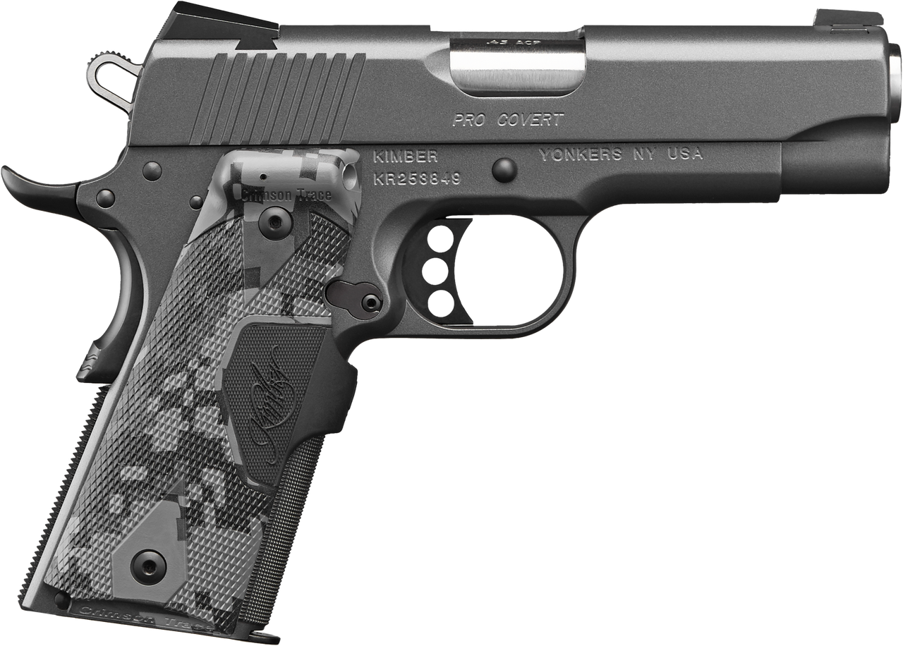 Kimber Pro Covert, 45 ACP, 4.00" Barrel, 7+1 Rds, Charcoal Gray KimPro II - 669278302447