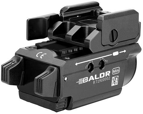 OLIGHT BALDR Mini, Green Laser, 600 Lumens, Black Anodized