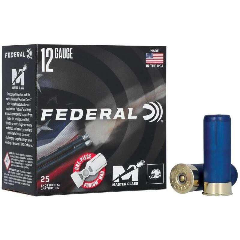 Federal Master Class, 12GA, 2.75" Barrel, 25 Rds, Lead - 604544701807