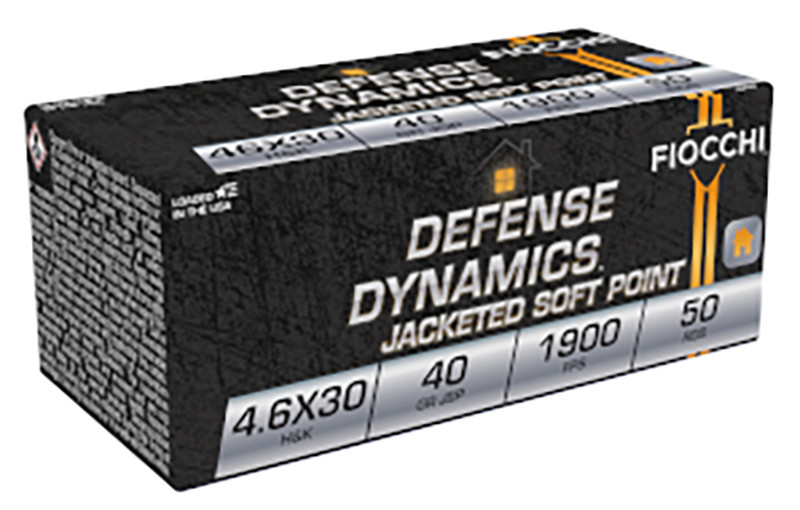 Fiocchi 46EXB, 4.6x30 H&K, 40 Grain JSP, 50 Rds - 762344706085