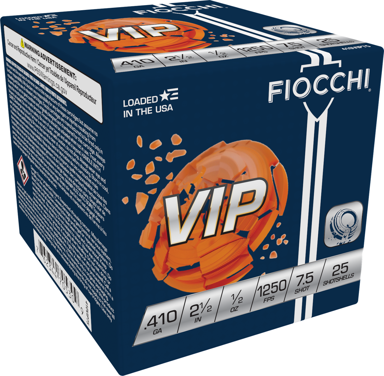 Fiocchi Exacta Target VIP, 410 Gauge, 2.50" Barrel, 250 Rds - 762344705309