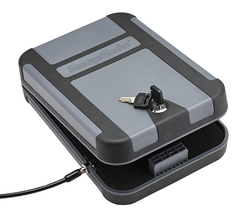 Hornady SnapSafe TrekLite XL Lock Box, Key Lock, Black/Gray