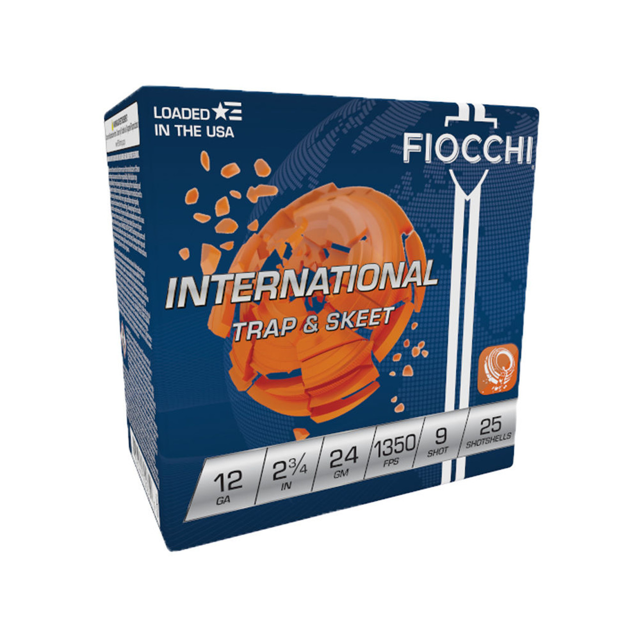 Fiocchi Exacta Target International Trap & Skeet, 12 Gauge, 2.75" Shell, 24 Gram Load, 9 Shot