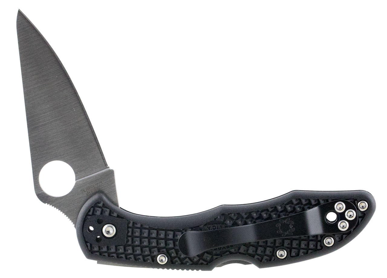Spyderco Delica 4 Folding Knife – 2.875″ Flat Plain Drop Point Blade