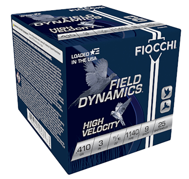 Fiocchi 410HV9, 410 GA, 3" Shells, 25 Rds, High Velocity - 762344703633