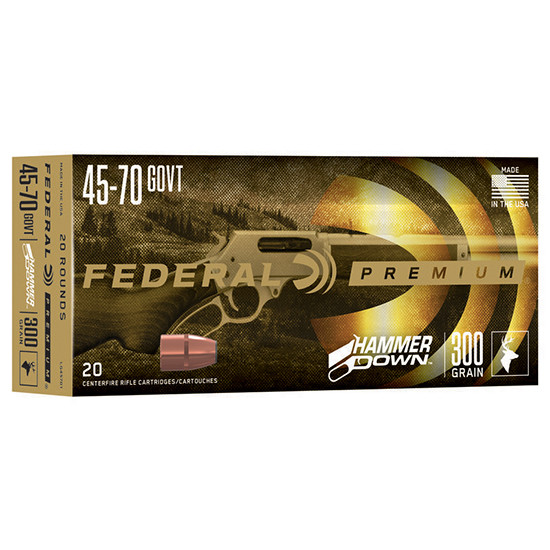 Federal Hammer Down, 45-70 GOVT, 20 Rds, Nickel-Plated - 604544658361