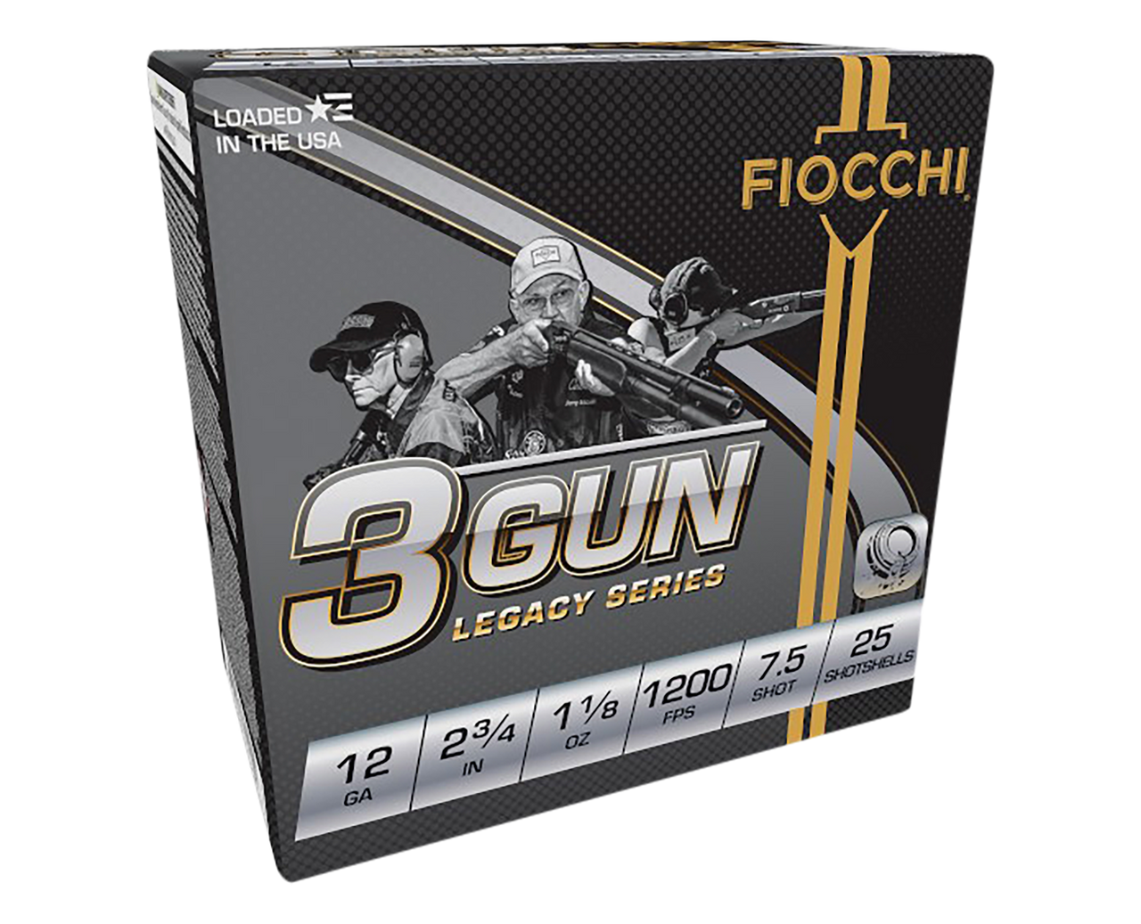 Fiocchi 12DH3G75 3-Gun Match Legacy Series, 12 Gauge, 2.75" Shells, 250 Rds - 762344711454