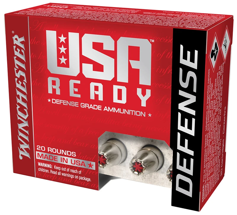 Winchester USA Ready Defense, 9MM, 124 Grain JHP, 20 Rds
