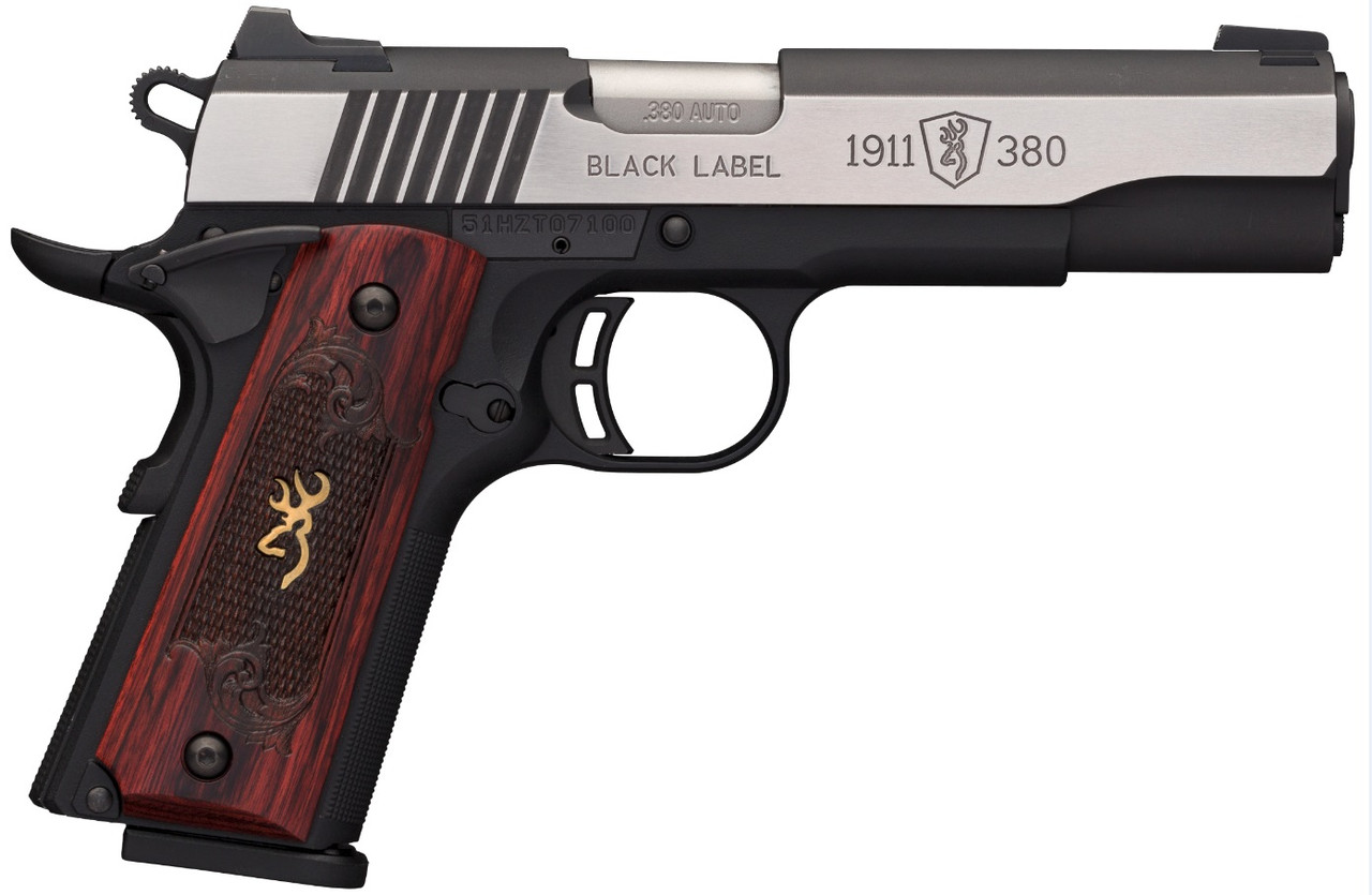 Browning 1911-380 MED, .380 ACP, 4.25" Barrel, 8 Rds, Stainless Steel - 023614443766