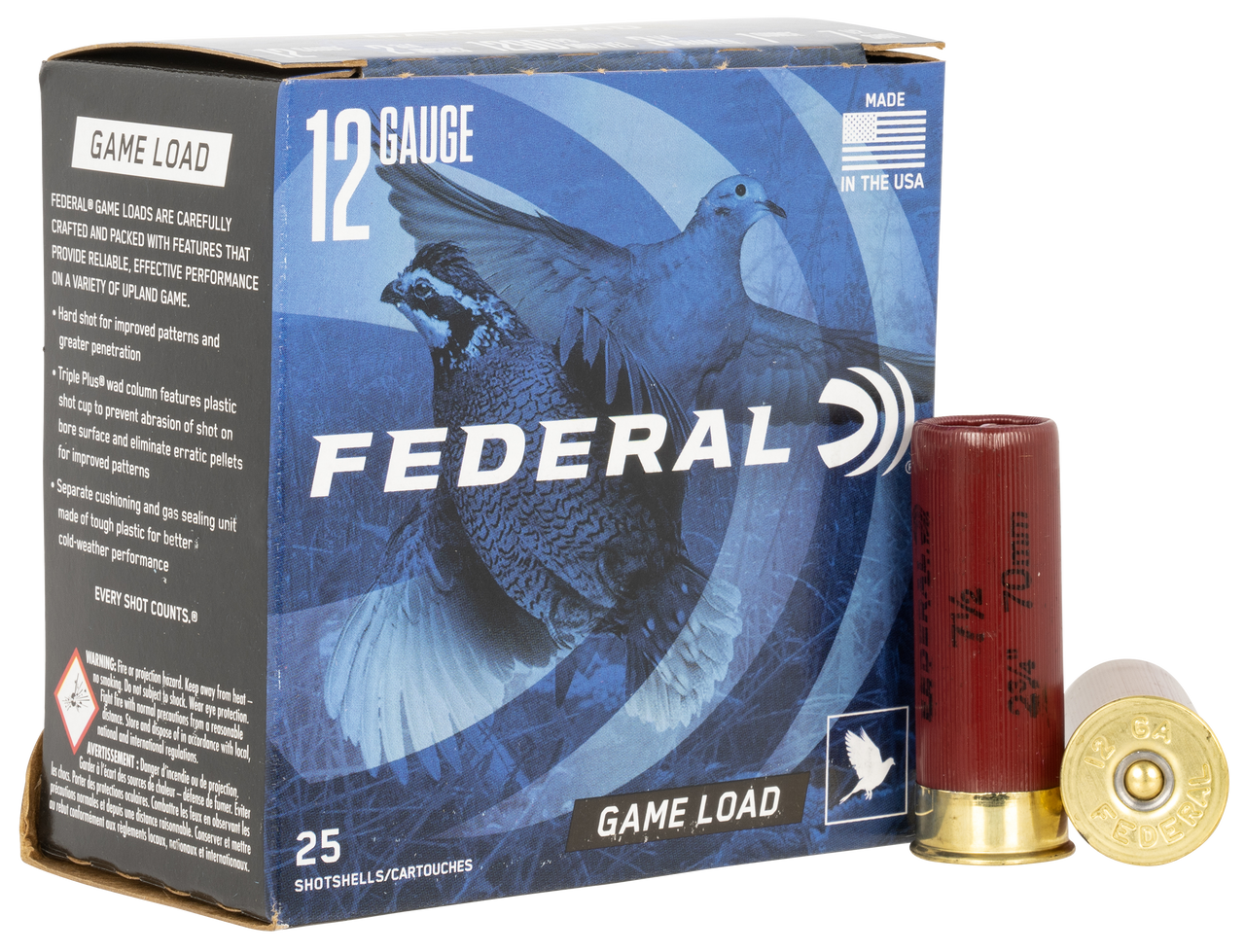 Federal H12175 Game-Shok Upland, 12GAUGE, 2.75" Barrel, 250 Rds - 029465025779