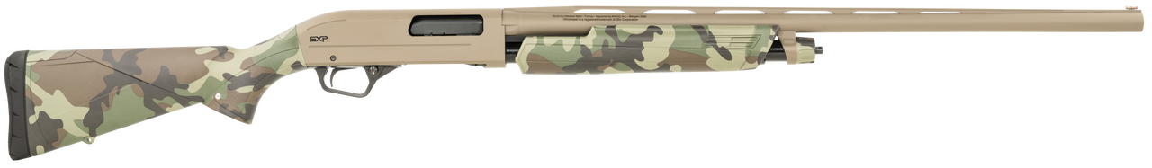 Winchester SXP Hybrid Hunter, 12 GA, 26" Barrel, 4+1 Rds, Woodland Camo - 048702024283