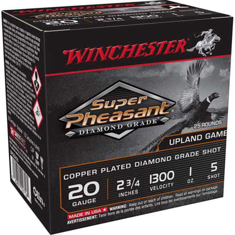 Winchester Super Pheasant Diamond Grade, 20 Gauge, 2.75" Shell, #5 Shot, 25 Rounds
