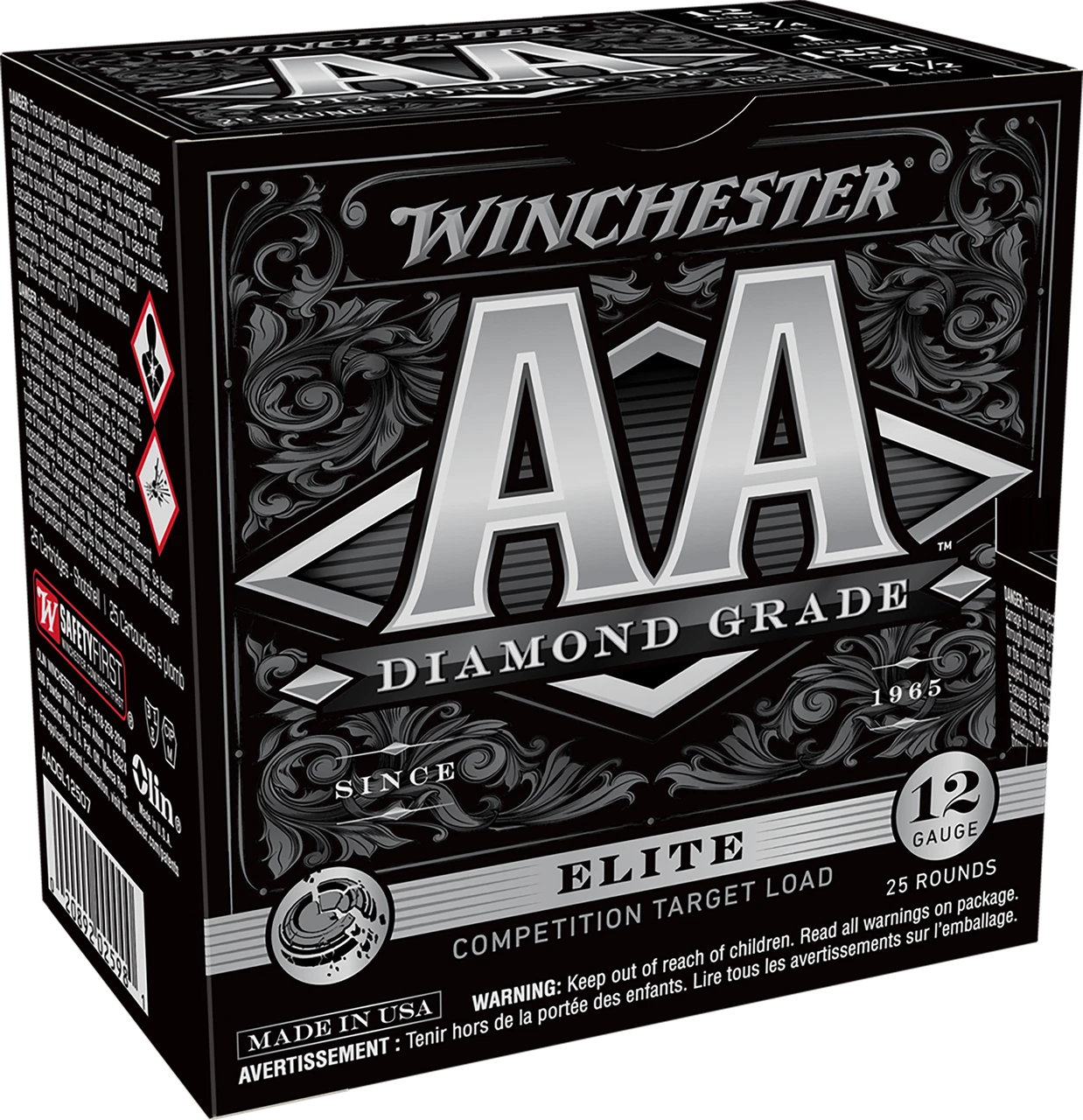 Winchester AA Diamond Grade, 12 Gauge, 2.75" Shell, 1 oz 7.5 Shot, 25 Rounds - 020892025981