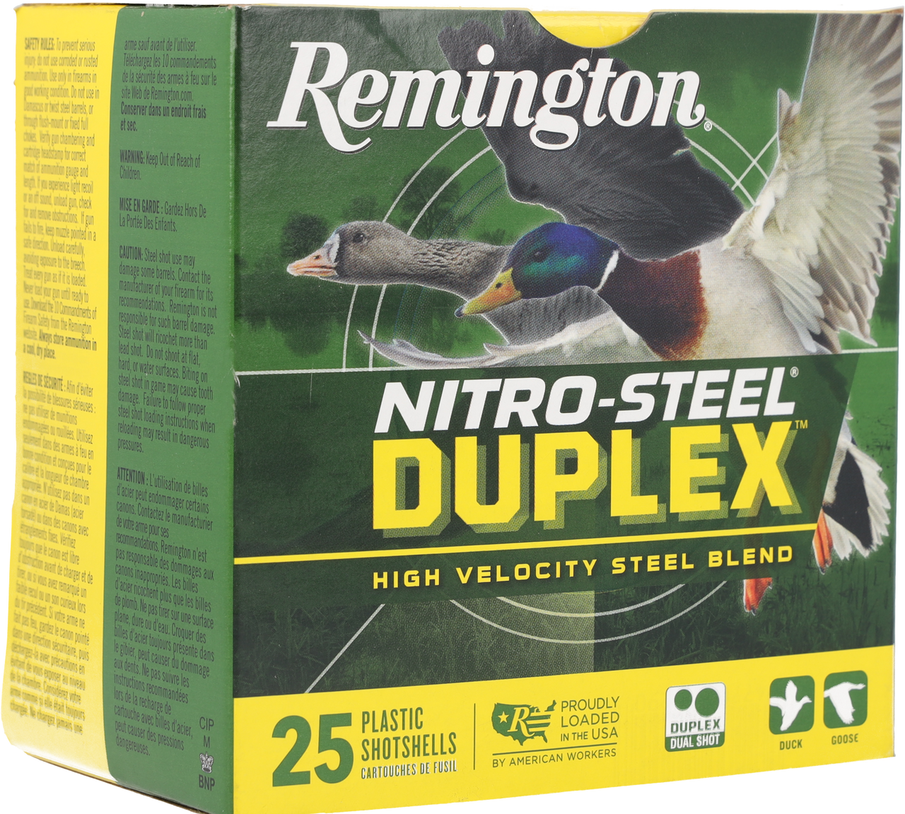 Remington Nitro Steel Duplex, 12 Gauge, 3" Shell, 1 1/4 oz Load, BB and #4 Shot - 047700266459