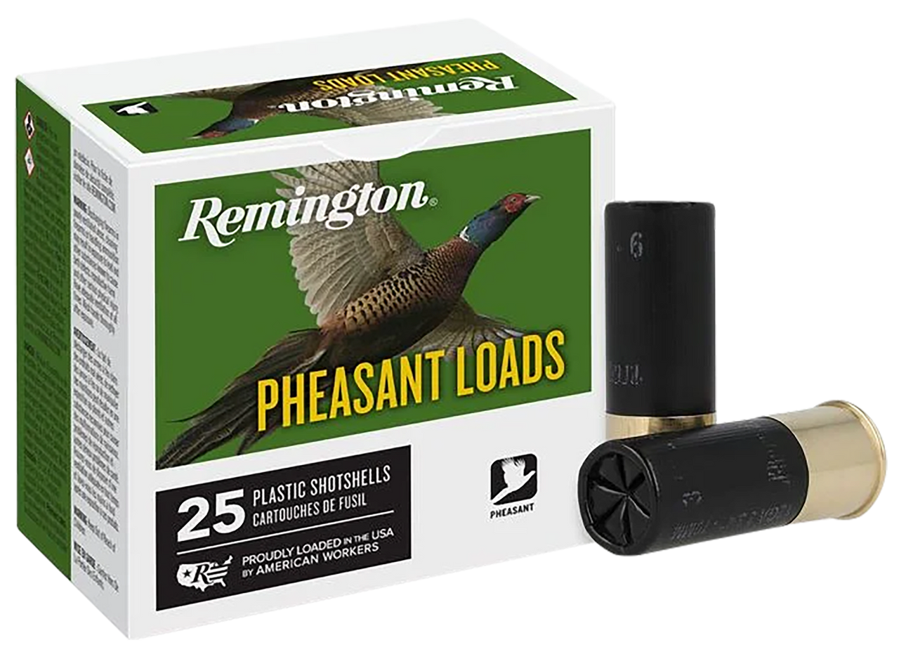 Remington Ammunition 12 Gauge 2.75" 1 1/4oz 6 Shot Pheasant Loads - 25 Rounds - 047700040608