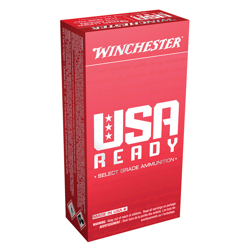 Winchester USA 9MM Ready, 115GR FMJ, 50/Box
