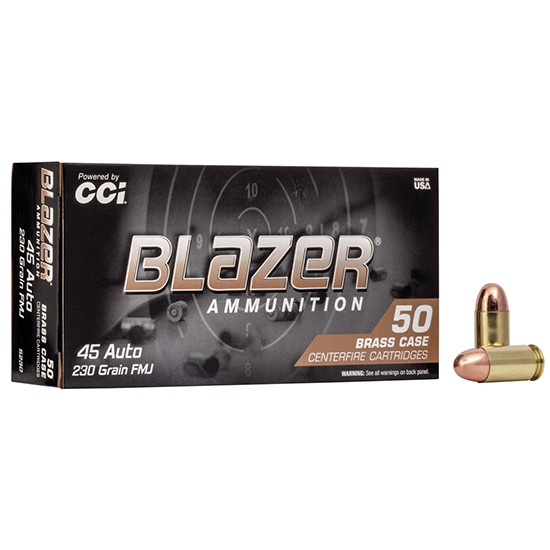 Blazer Brass 45ACP 230GR FMJ, 50 Rounds
