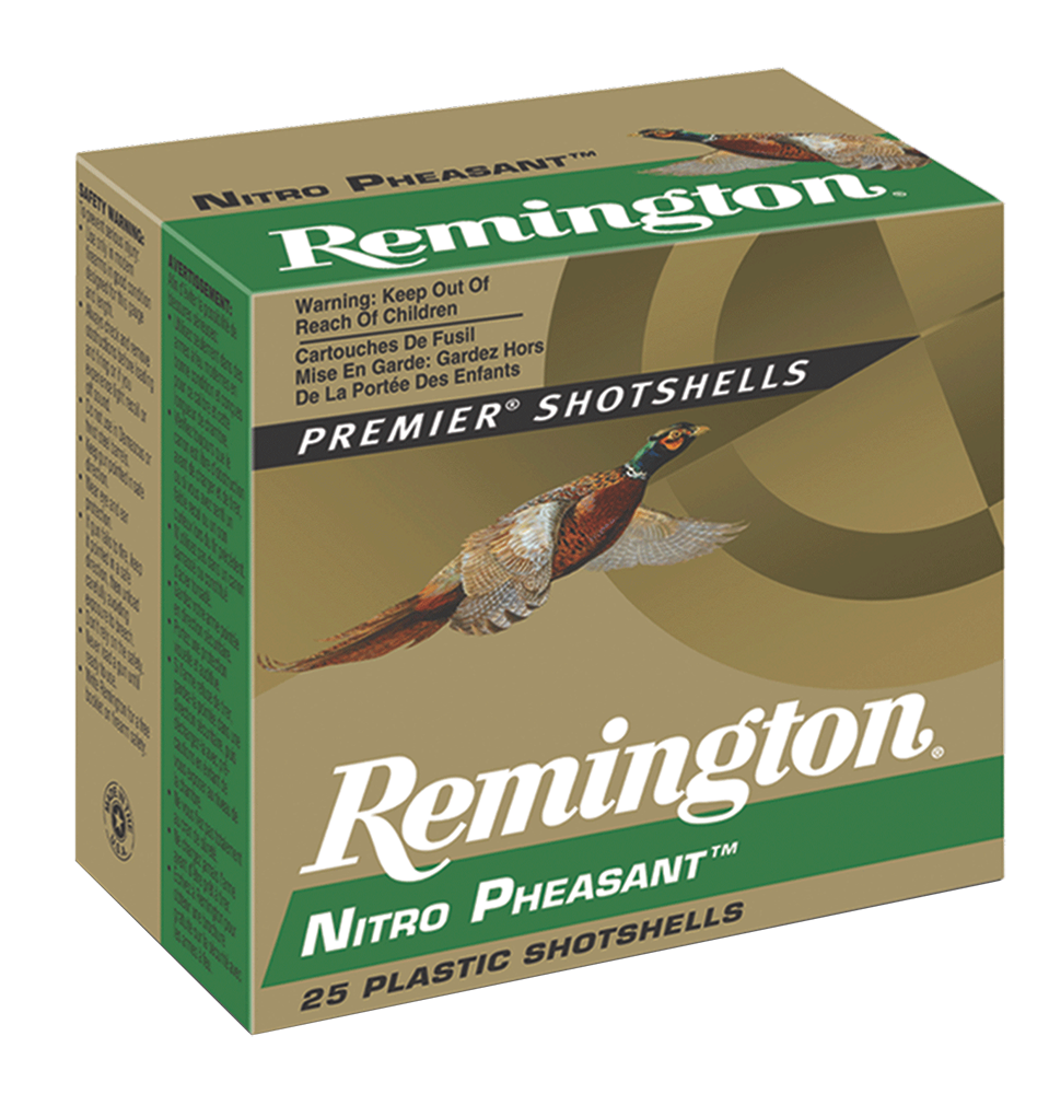 Remington Nitro Pheasant, 12 Gauge, 2.75" Shell, 1 1/4 oz, 4 Shot, 25 Rounds Per Box - 047700347301