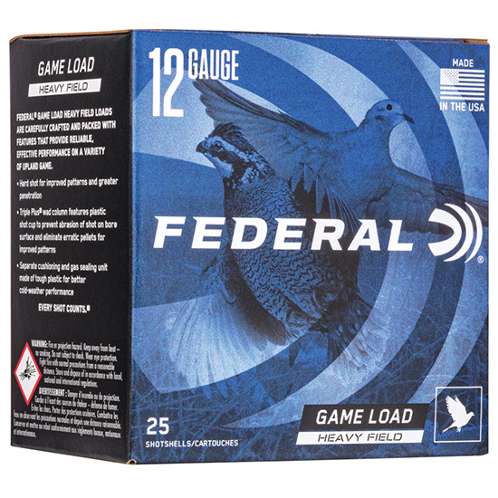 Federal 29465002060, 12GA, 2.75" Barrel, 25 Rds, Made in USA - 029465002060