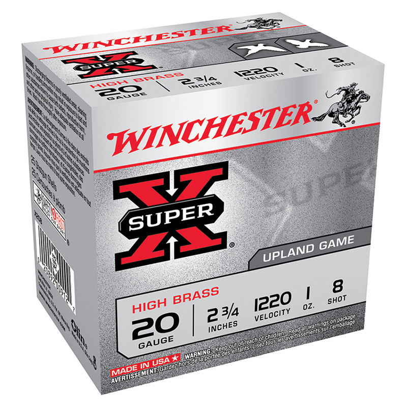 Winchester SuperX 20Ga 2.75" 1oz HBHG #8 - 020892009127