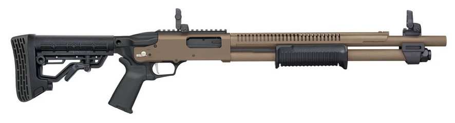 Mossberg 590R, 12GA, 18.5" Barrel, 7 Rds, Flat Dark Earth