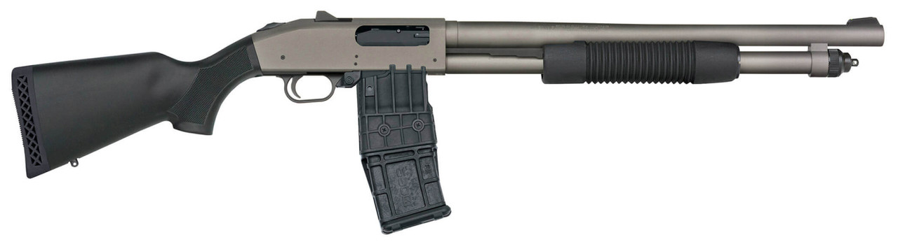 Mossberg 590M, 12GA, 18.5" Barrel, 10 Rds, Tungsten Cerakote - 015813502191