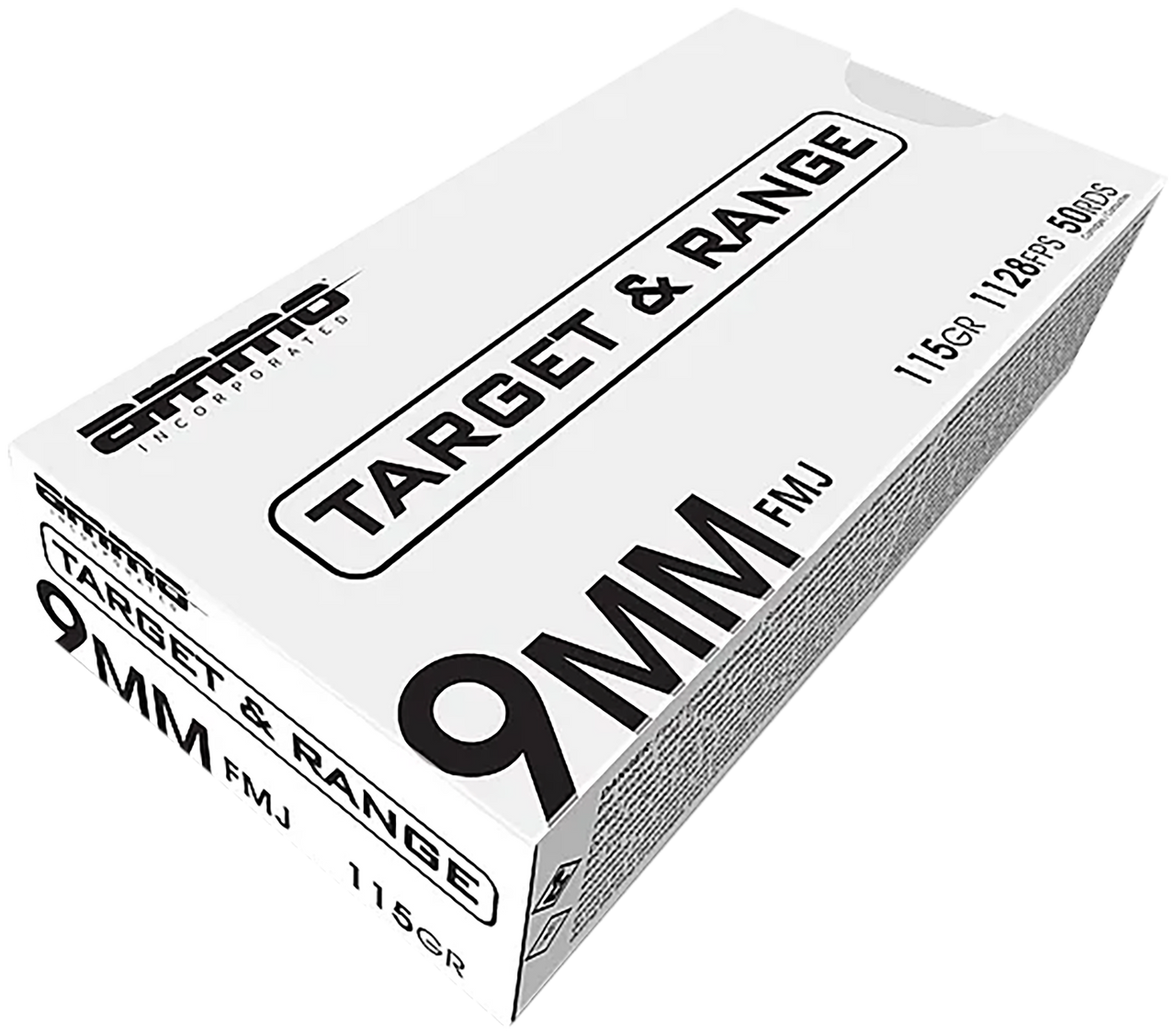 Ammo Inc Signature, 9MM, 115gr FMJ, 50 Rds, Target & Range - 818778024292
