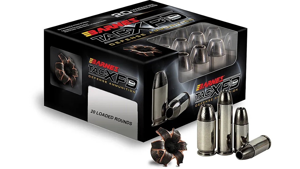 Barnes TAC-XPD, 9mm Luger +P, 115gr, Lead-Free Hollow Point