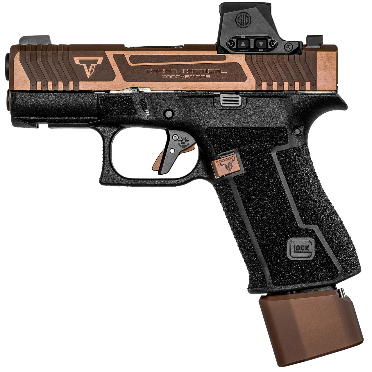 GLOCK 19 セミオートコンパクトガスガン Taran Tactical Innovations G43X Combat Carry, 9MM, 3.41