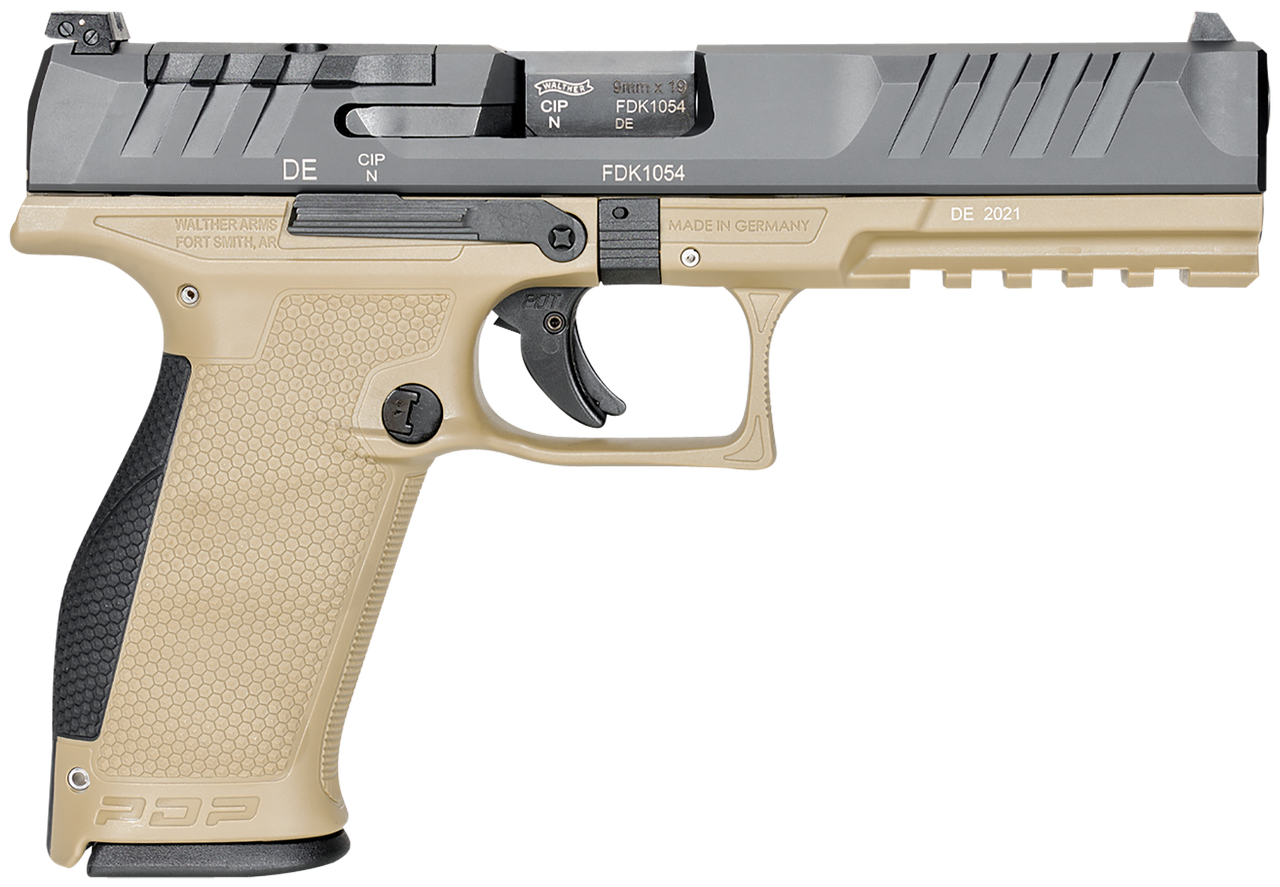 Walther Arms PDP, 9MM, 5.00" Barrel, 18+1 Rds, Black Steel Slide - 723364227134