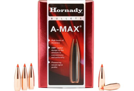 Hornady A-MAX 50 Cal, 750 gr, 20 Per Box/12 Case - 090255251654
