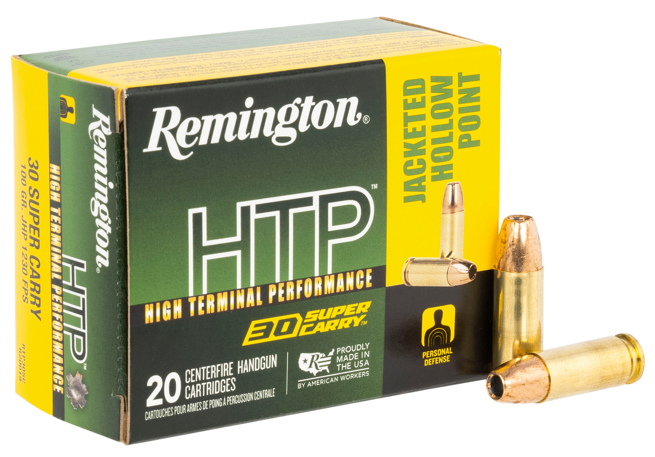 Remington Ammunition R20019, 30 Super Carry, 100gr Jacketed Hollow Point, 20 Rds - 047700487106