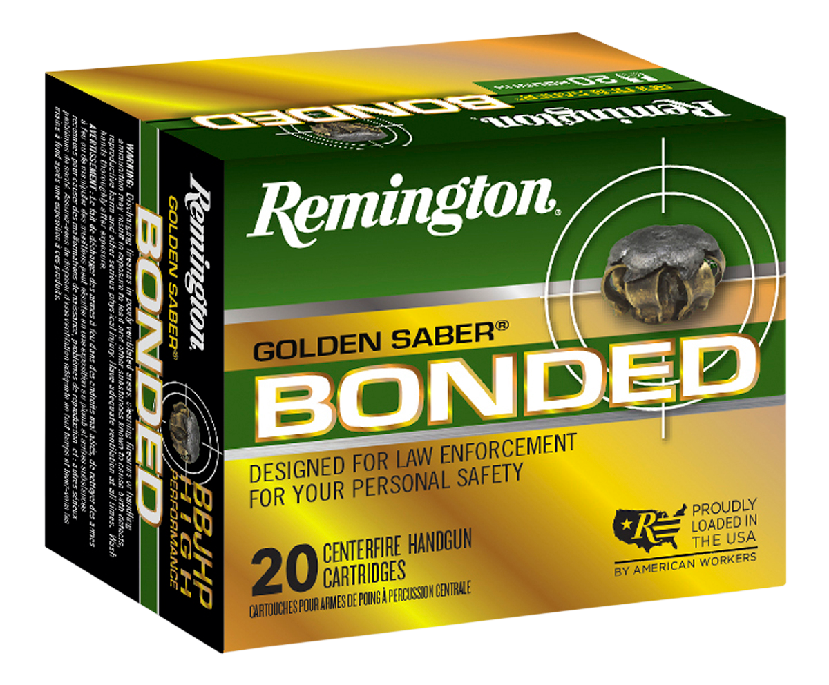 Remington Ammunition Golden Saber Bonded, 45 ACP, 230gr, Bonded Brass Jacketed Hollow Point - 047700495101