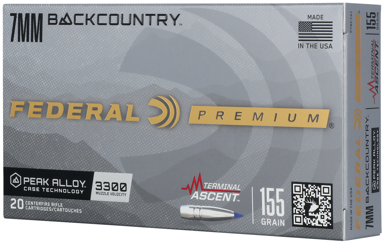 Federal P7BCTA1 BackCountry, 7MM BC, 155gr, Terminal Ascent - 604544699395