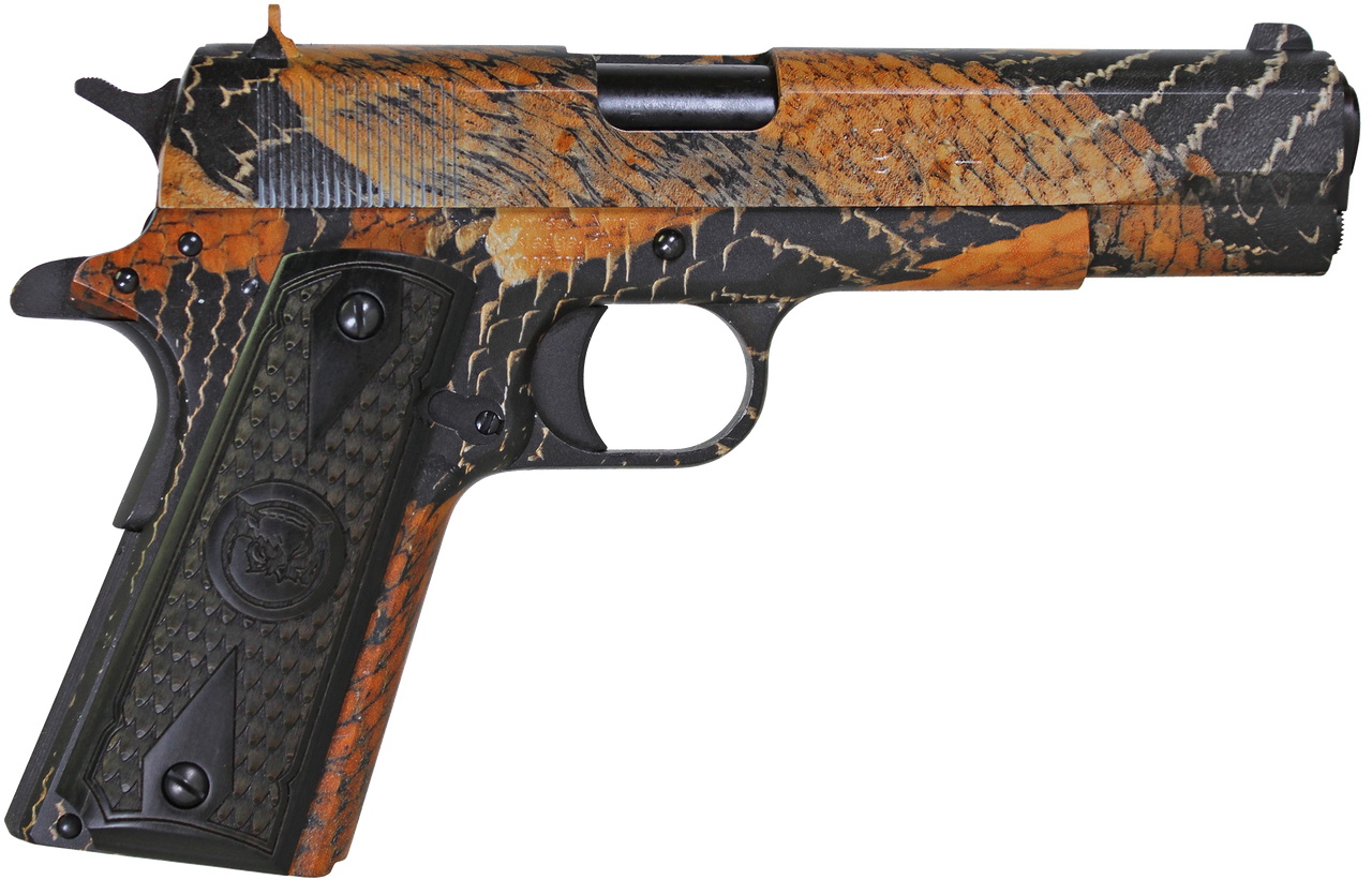 Iver Johnson 1911A1BOA, 45 ACP, 5.00" Barrel, 8 Rds, BOA Snakeskin Finish - 700153942898