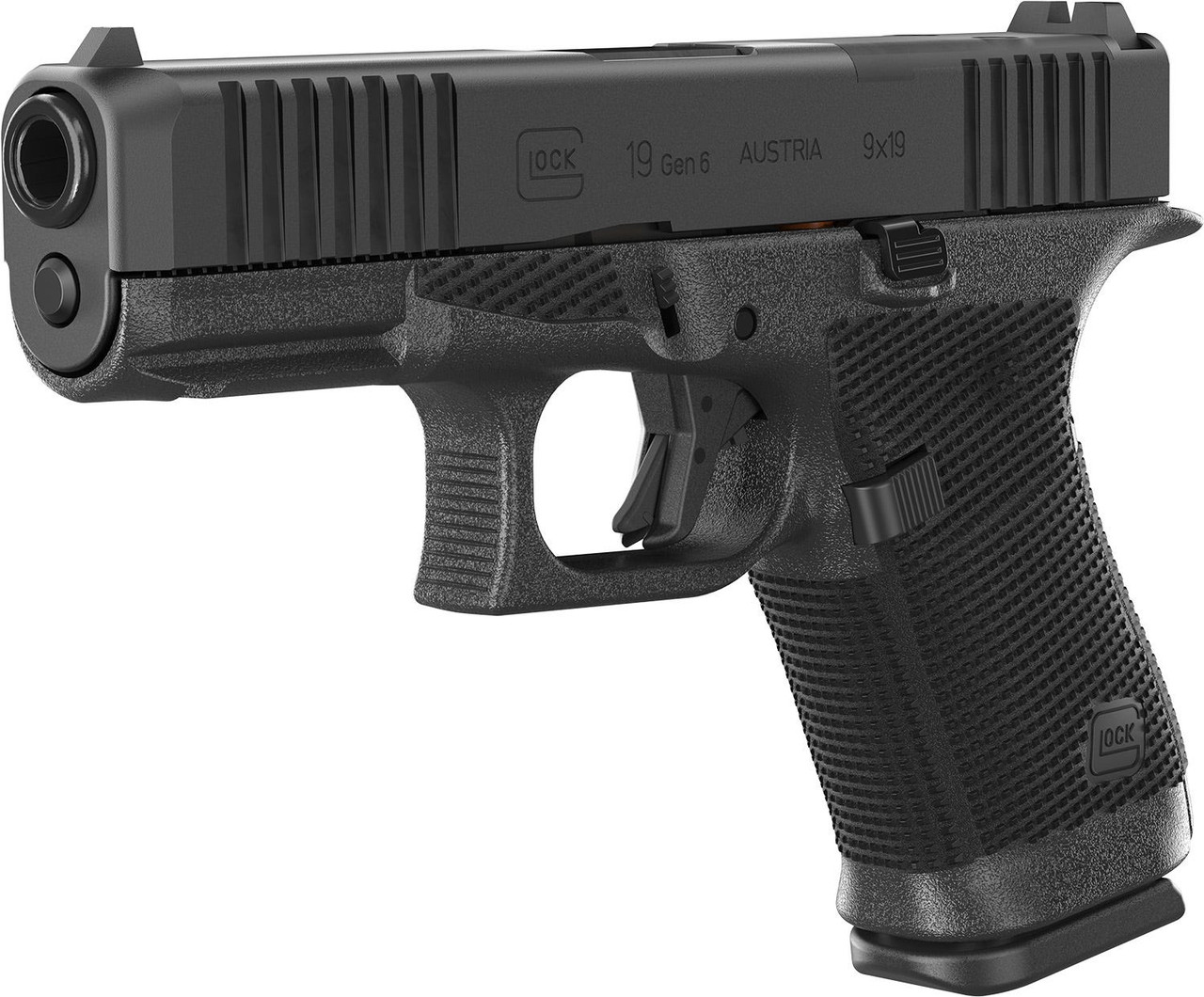 Glock 19 Gen 6 9mm 4.0" Optic Ready Black, 10-Round Capacity