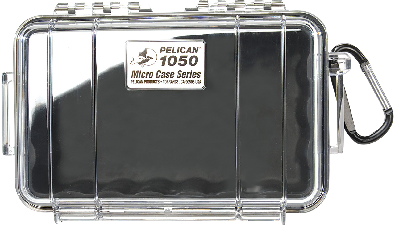 Pelican 1050 Micro Case, Black/Clear Polycarbonate, 7.99
