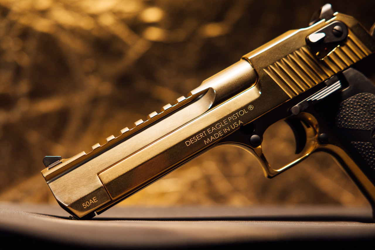 Magnum Research Desert Eagle MK19, .50 AE, Gold Zirconium finish