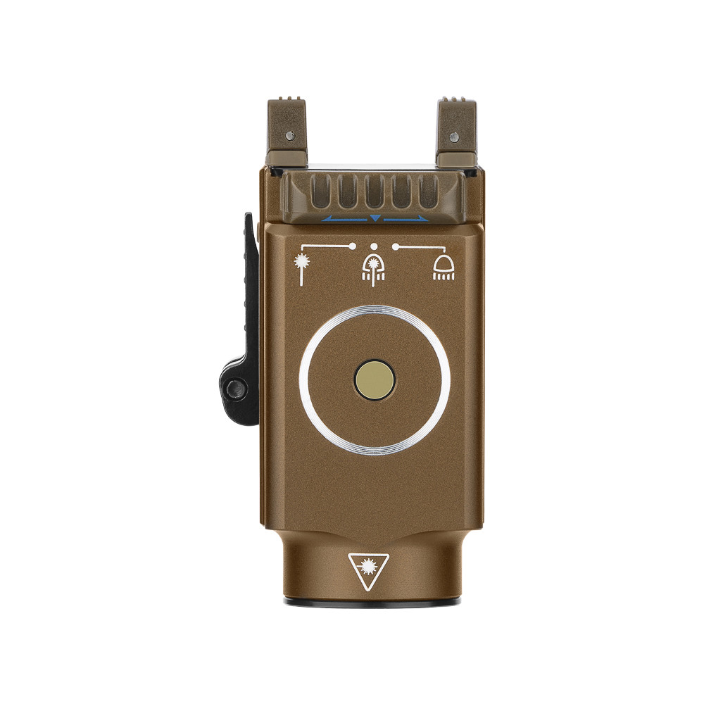 Olight BALDR S BL, Weapon Light, Blue Laser, 800 Lumens, Desert Tan