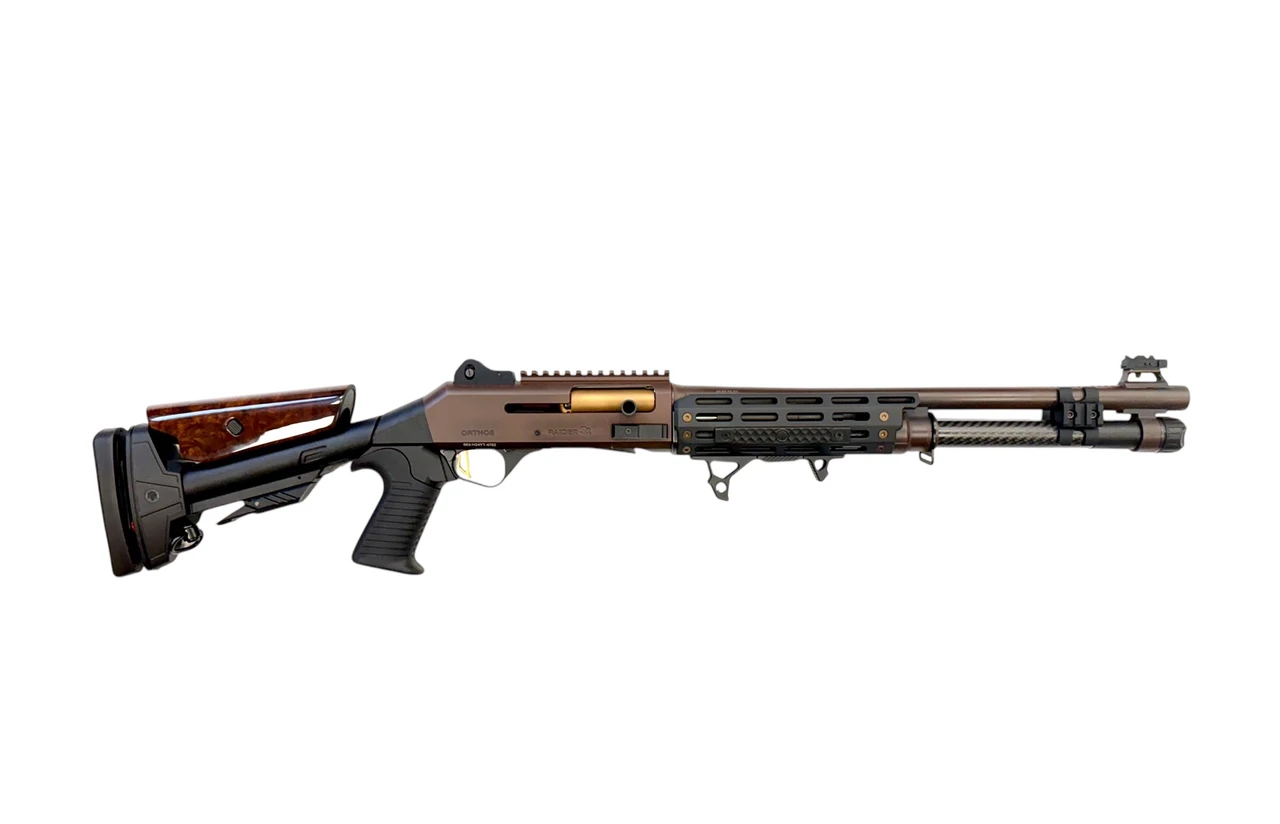 Orthos Arms Raider S4 Elite, 12 Gauge, 18.50" Barrel, SHOCK FORCE, M