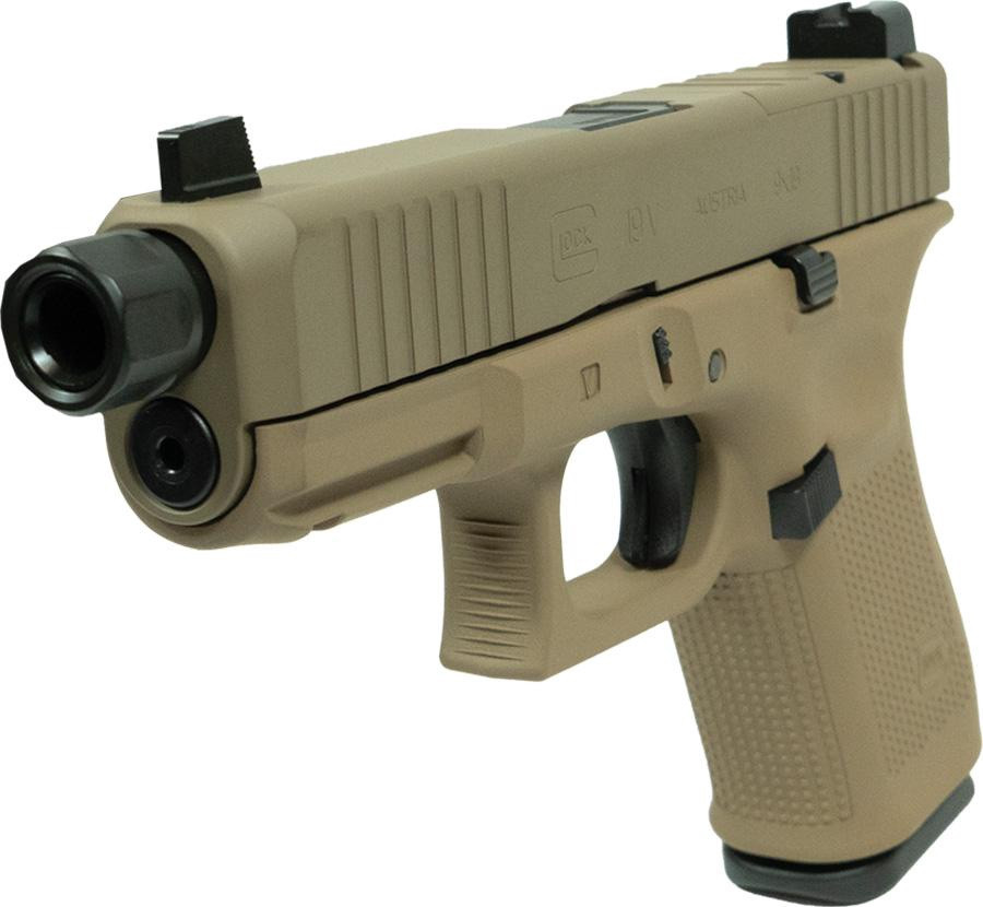 Glock 19 V-Series w/ Zaffiri Threaded Barrel, 9mm, 4.60